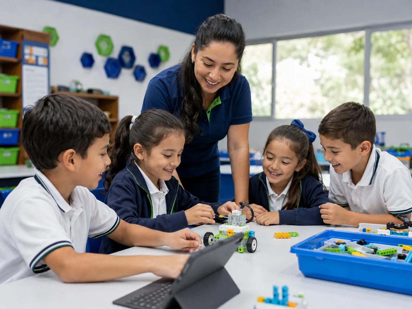 Imagen conceptual de robótica inicial en primaria